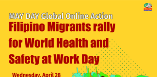 Global Online Action of Filipino Migrants for Labor Day and for Health and Safety at Work
