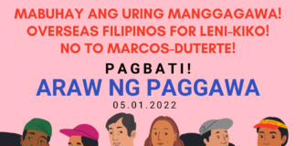 Filipino Migrants Unite with the Working Class!