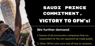 Saudi prince pledge to Marcos, a victory of KSA OFWs — MIGRANTE International