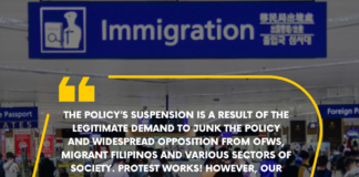 DOJ suspension of new travel requirement rules welcome, protests will continue until it is finally shelved