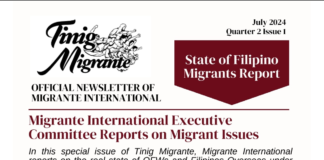 TINIG MIGRANTE JULY 7 Special Issue : STATE OF THE MIGRANTS