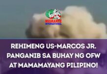 Migrant workers group condemn intensifying US War of Agression that wounded 3 OFWs in Kuwait